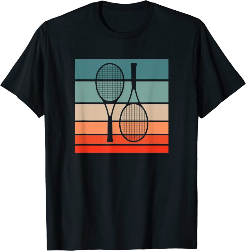 tennis retro style vintage t shirt men