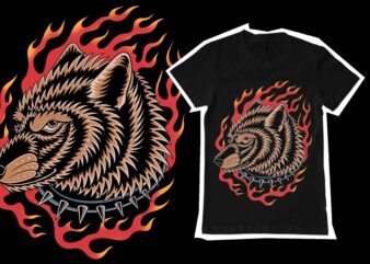 The wolf illustration for t-shirt