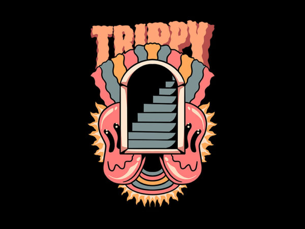 Trippy dimension streetwear t shirt designs for sale