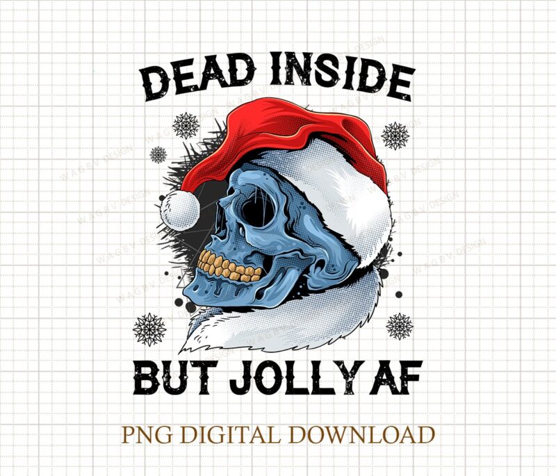 Retro Christmas png, Skeleton Christmas png, Vintage Christmas png, Retro Holiday png, dead inside png