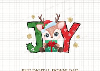 Joy Christmas Reindeer Sublimation, Cute Winter Png, Christmas Png, Christmas Party Png, Christmas Png File, Gnome Coffee Design