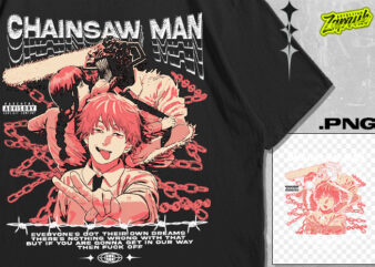 SOLD #11 Chainsaw Man Tshirt Design , Denji Chainsaw Anime T shirt design PNG – anime artwork – anime streetwear tshirt design for sale – best selling anime tshirt design – trending anime tshirt design