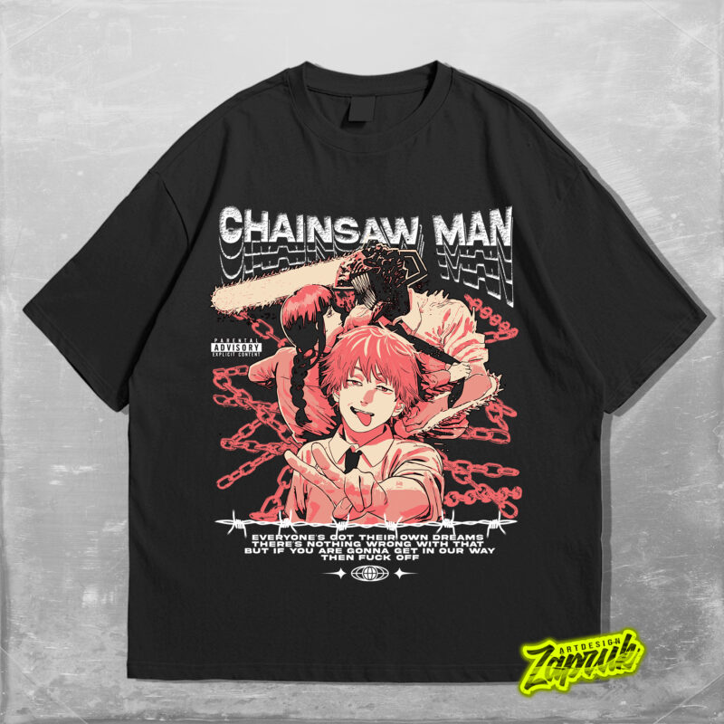 #11 Chainsaw Man Tshirt Design , Denji Chainsaw Anime T shirt design PNG – anime artwork – anime streetwear tshirt design for sale – best selling anime tshirt design – trending anime tshirt design