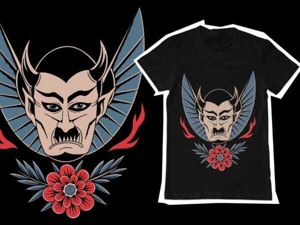 Vampire illustration for t-shirt design