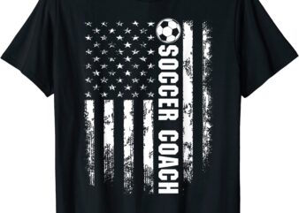 vintage american flag soccer coach christmas gift t shirt men