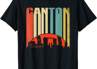 vintage canton rugby football shirt ohio men t shirt vector art