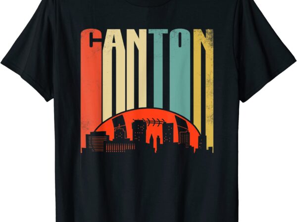 Vintage canton rugby football shirt ohio men t shirt vector art