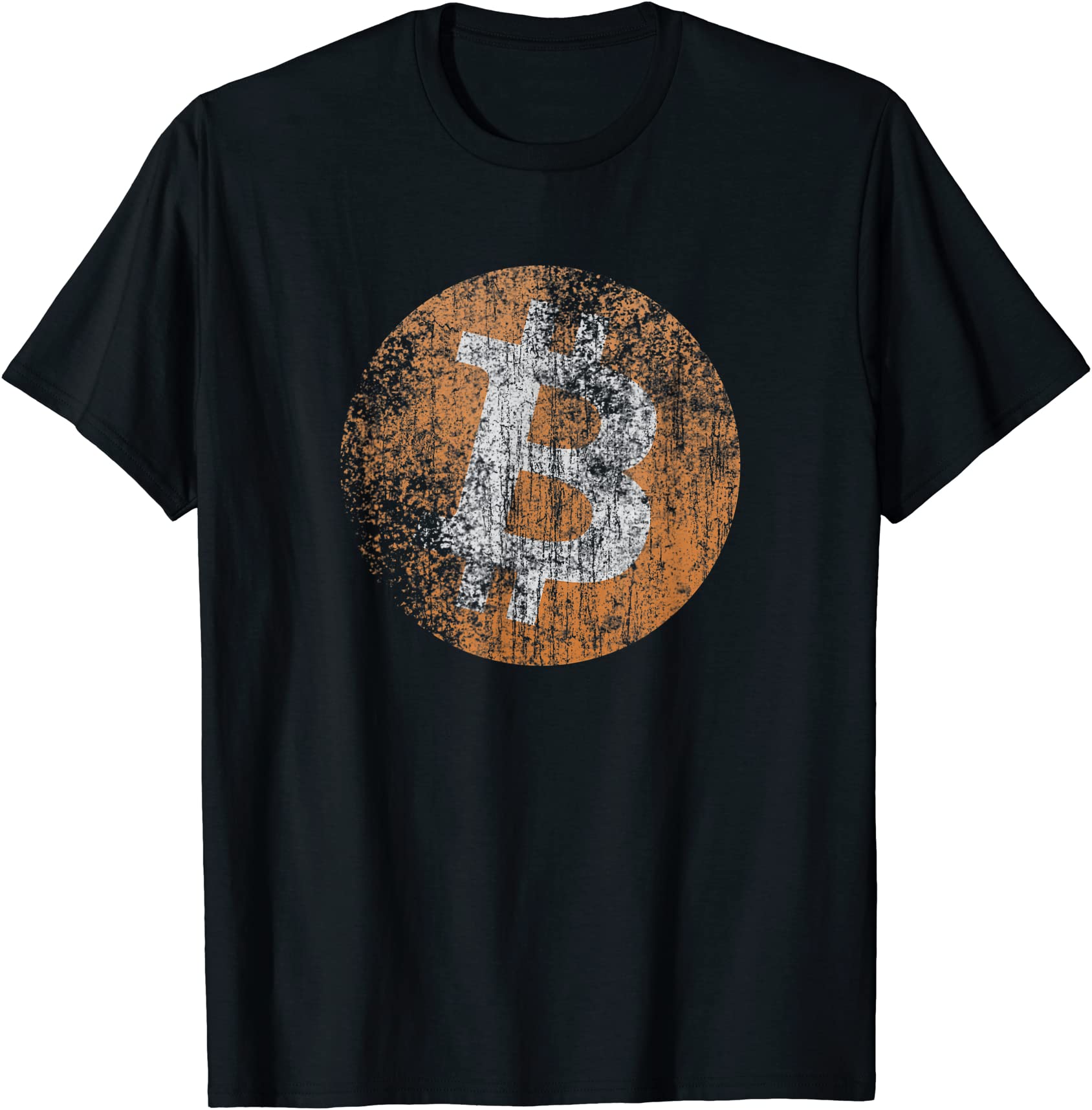 vintage distressed bitcoin logo design retro crypto money t shirt men ...