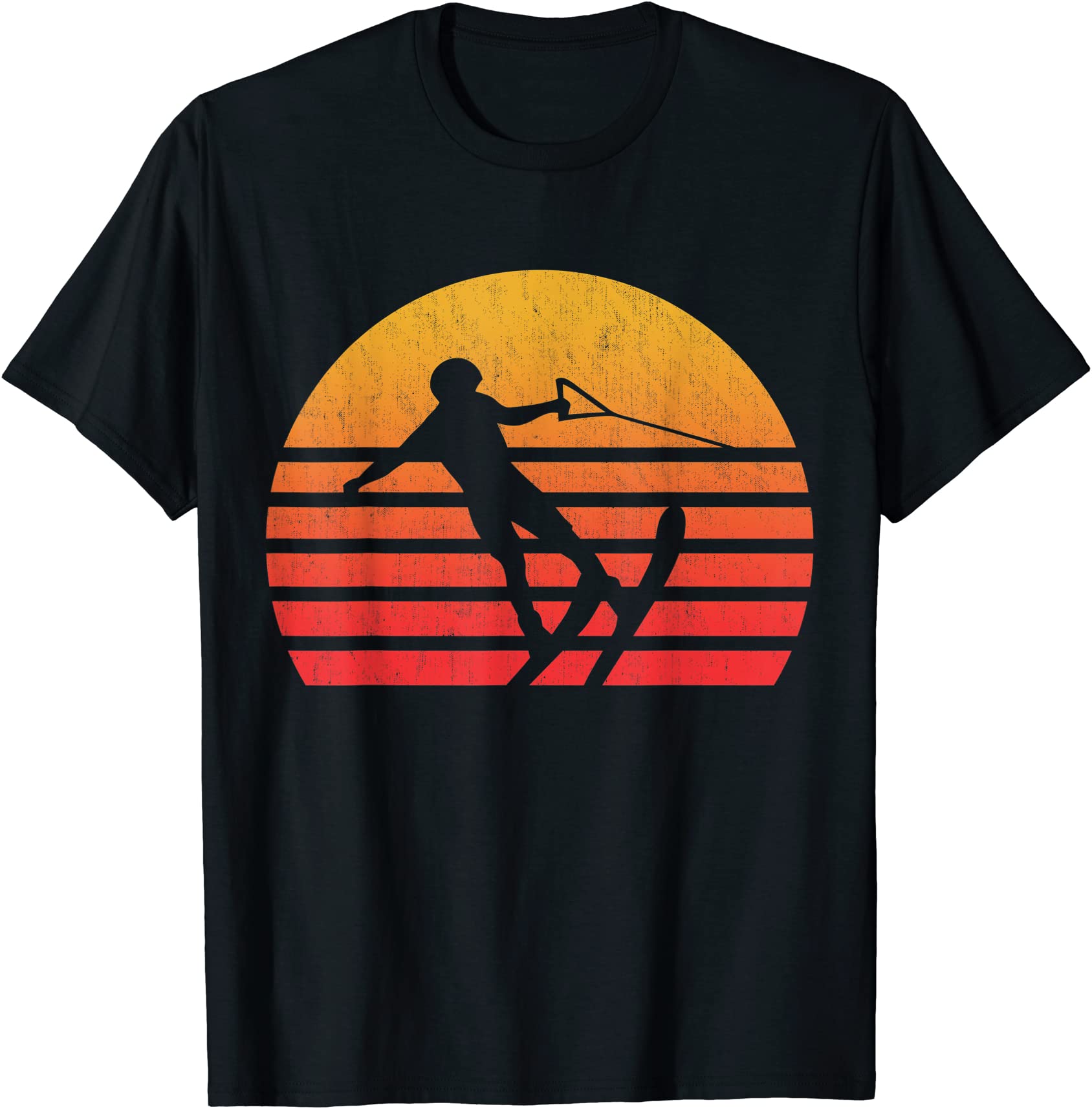 vintage retro sunset water skiing t shirt men - Buy t-shirt designs