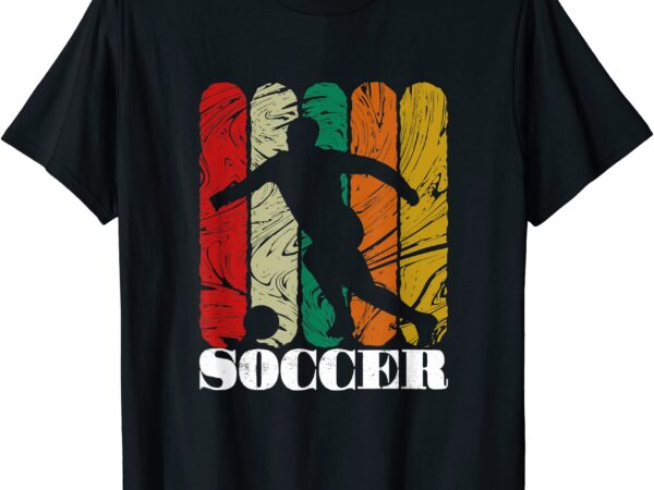 Vintage soccer design for soccer players amp soccer fans t shirt men