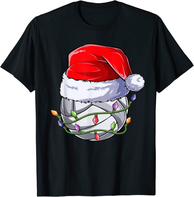 volleyball christmas boy apparel funny santa women girls t shirt men ...