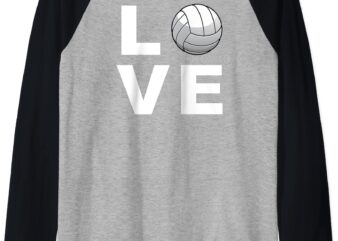 volleyball gifts for player amp coach love volley ball raglan baseball tee men t shirt vector art