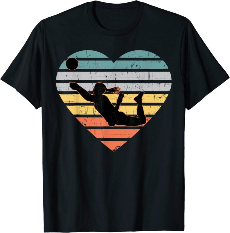 volleyball gifts for teen girls retro vintage heart tshirt men
