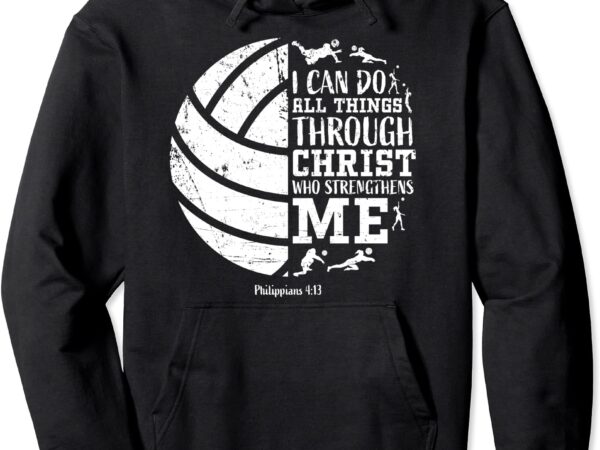 Volleyball gifts teen girls coach team women players christ pullover hoodie unisex t shirt vector art