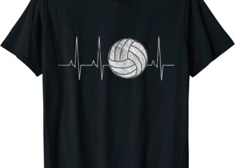 volleyball heartbeat shirts as funny volleyball gift ideas men