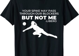 volleyball libero text quote gift for girls player athlete t shirt men