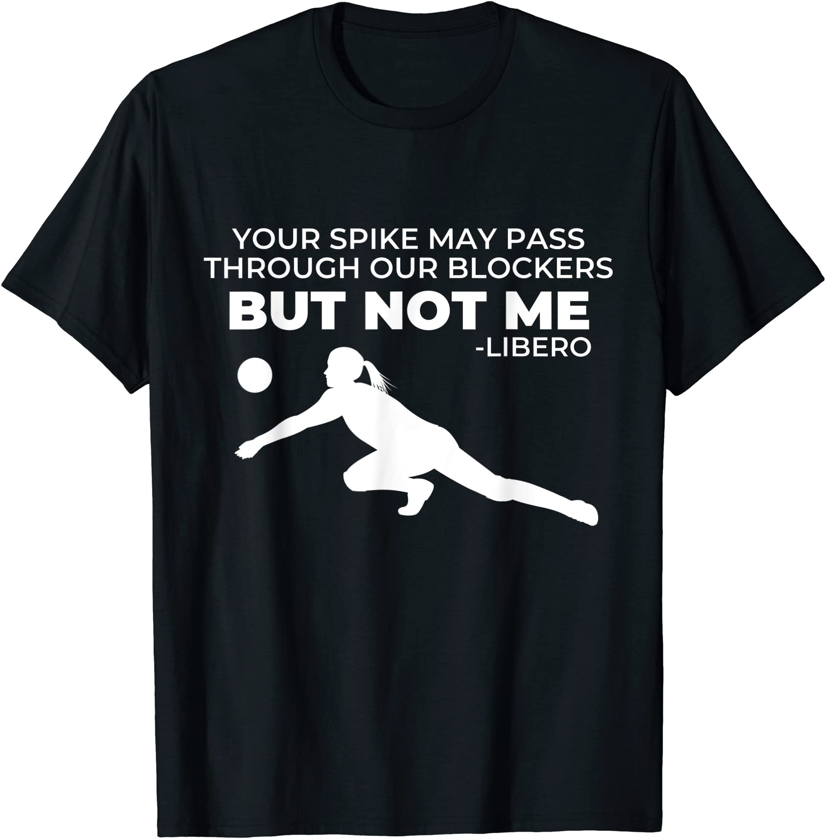 volleyball libero text quote gift for girls player athlete t shirt men
