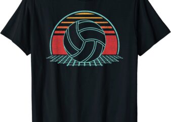 volleyball lover retro vintage 80s style player t shirt men