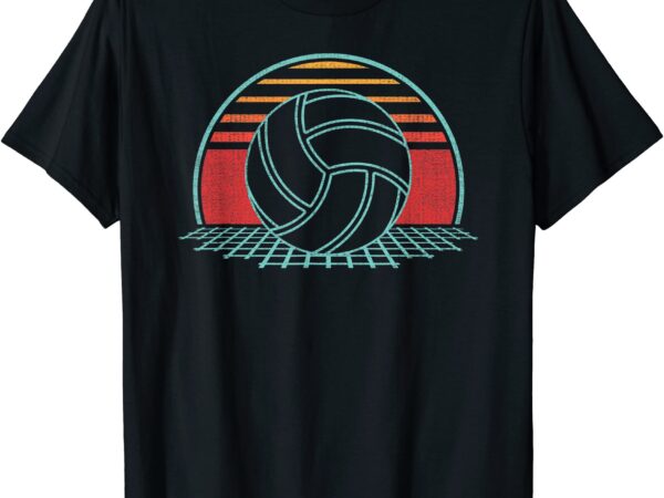 Volleyball lover retro vintage 80s style player t shirt men