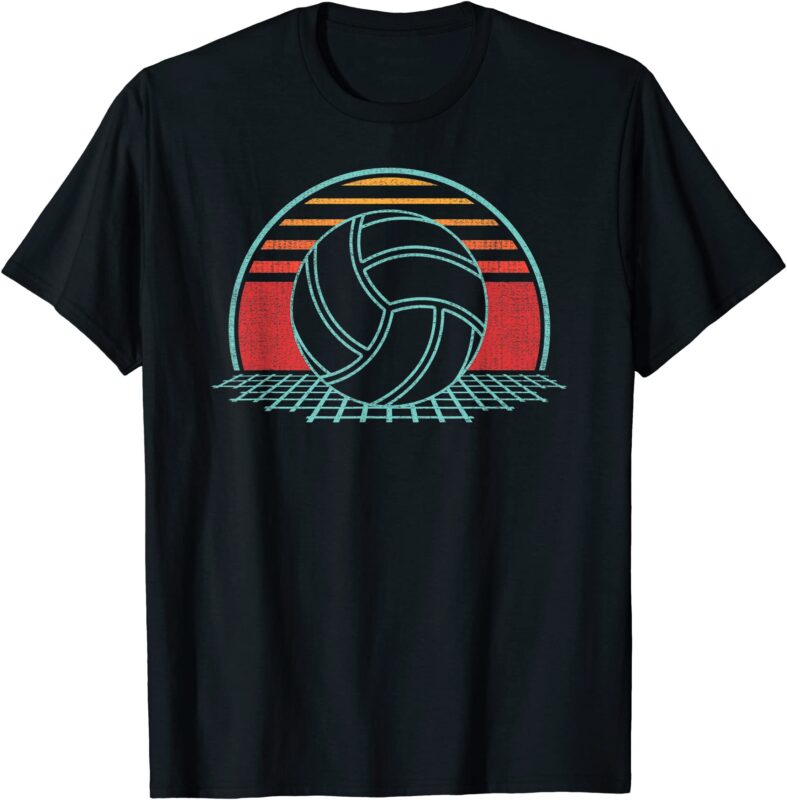 volleyball lover retro vintage 80s style player t shirt men