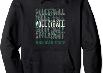 volleyball michigan state pullover hoodie unisex t shirt vector art