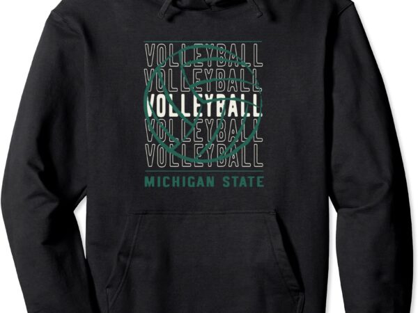 Volleyball michigan state pullover hoodie unisex t shirt vector art