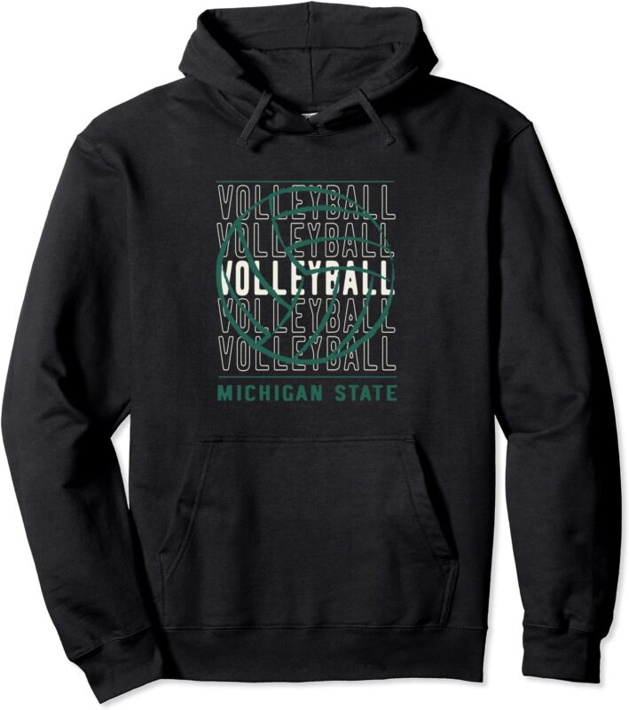 volleyball michigan state pullover hoodie unisex
