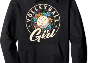 volleygirl for volleyball girls and beach volleyball players pullover hoodie unisex