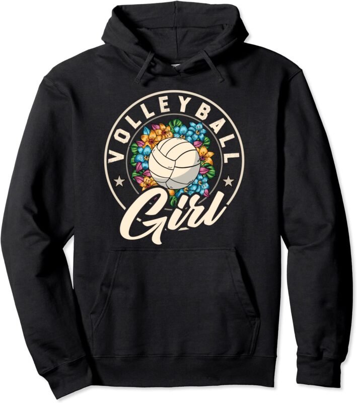 volleygirl for volleyball girls and beach volleyball players pullover hoodie unisex