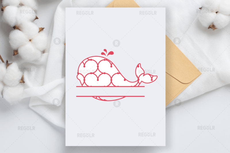 Whale Monogram SVG Bundle