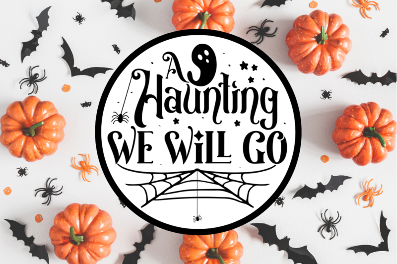 Farmhouse Halloween Round Sign SVG Bundle