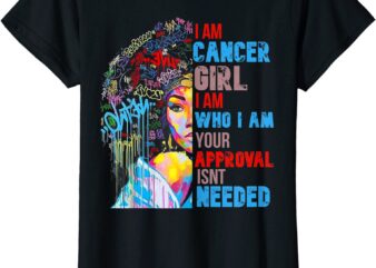 who i am cute cancer black girl afro zodiac astrology woman t shirt women