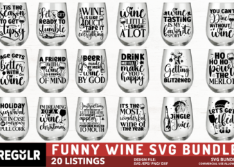 Wine quotes SVG Bundle