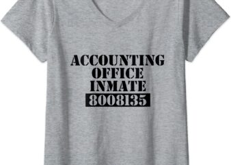 womens accountant costume accounting office inmate costume v neck t shirt women
