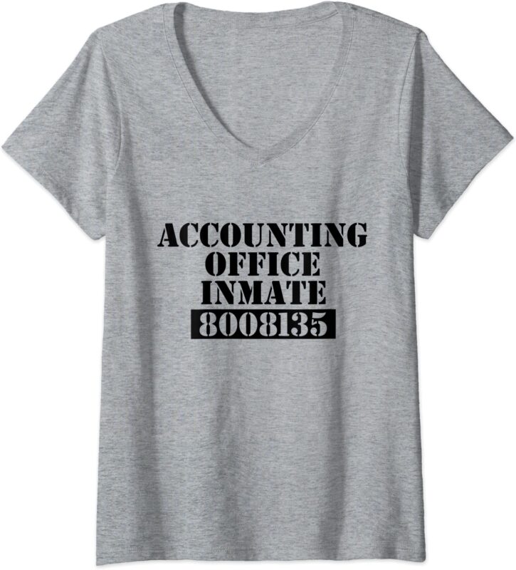 womens accountant costume accounting office inmate costume v neck t shirt women