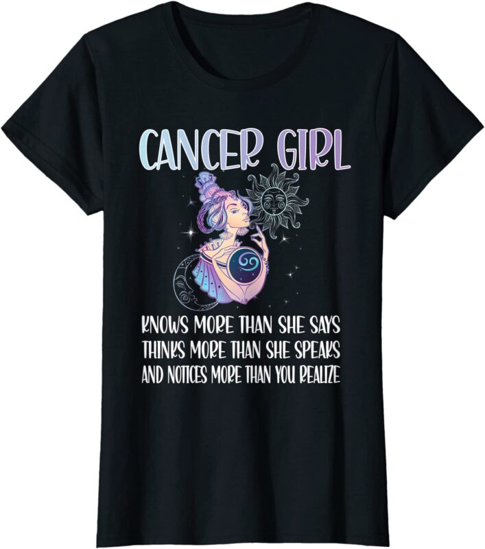 womens cancer zodiac sign girl cancer horoscope astrology t shirt women