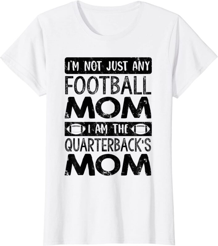 womens funny football lover graphic mom football quarterback t shirt women