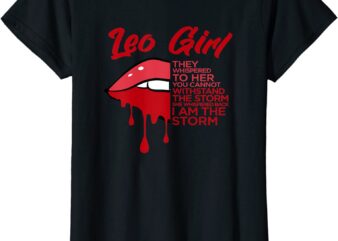 womens leo girl biting lip i am the storm zodiac sign ladies womens t shirt women
