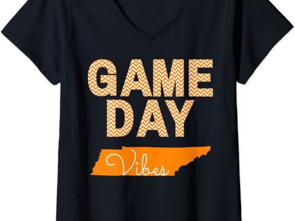 Womens tennessee football game day vibes fall tailgate v neck t shirt women