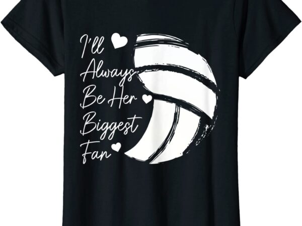 Womens volleyball mom her biggest fan volleyball daughter t shirt women