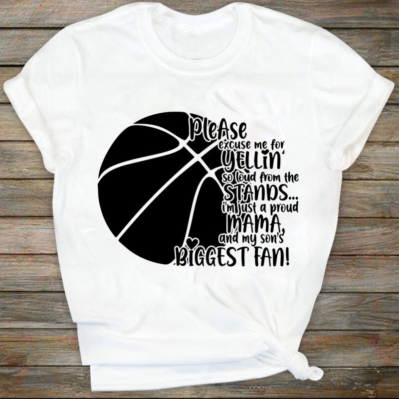 Basketball Mom SVG Design, Biggest Fan, Basketball Mom, Basketball png, Basketball svg, Cricut svg, Basketball Mom