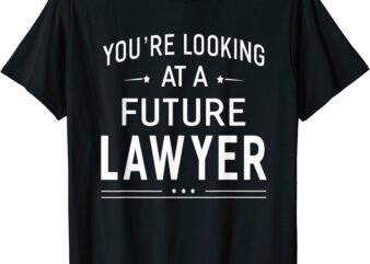 you39re looking at a future lawyer t shirt graduation gift men