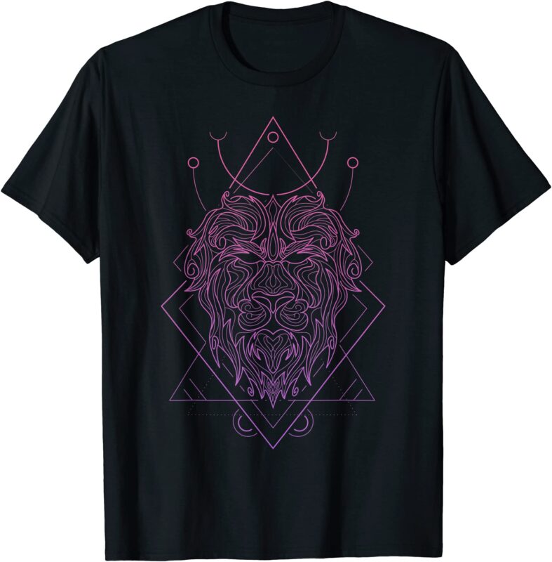 zodiac geometry leo astrological sign symbol astrology t shirt men