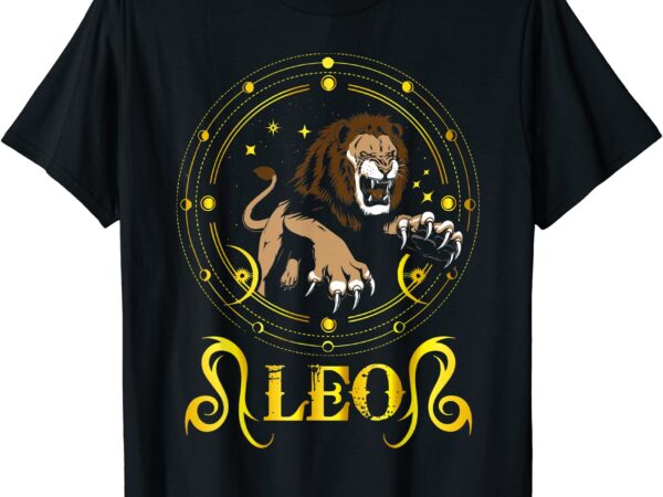 Zodiac sign symbol horoscope lion leo t shirt men