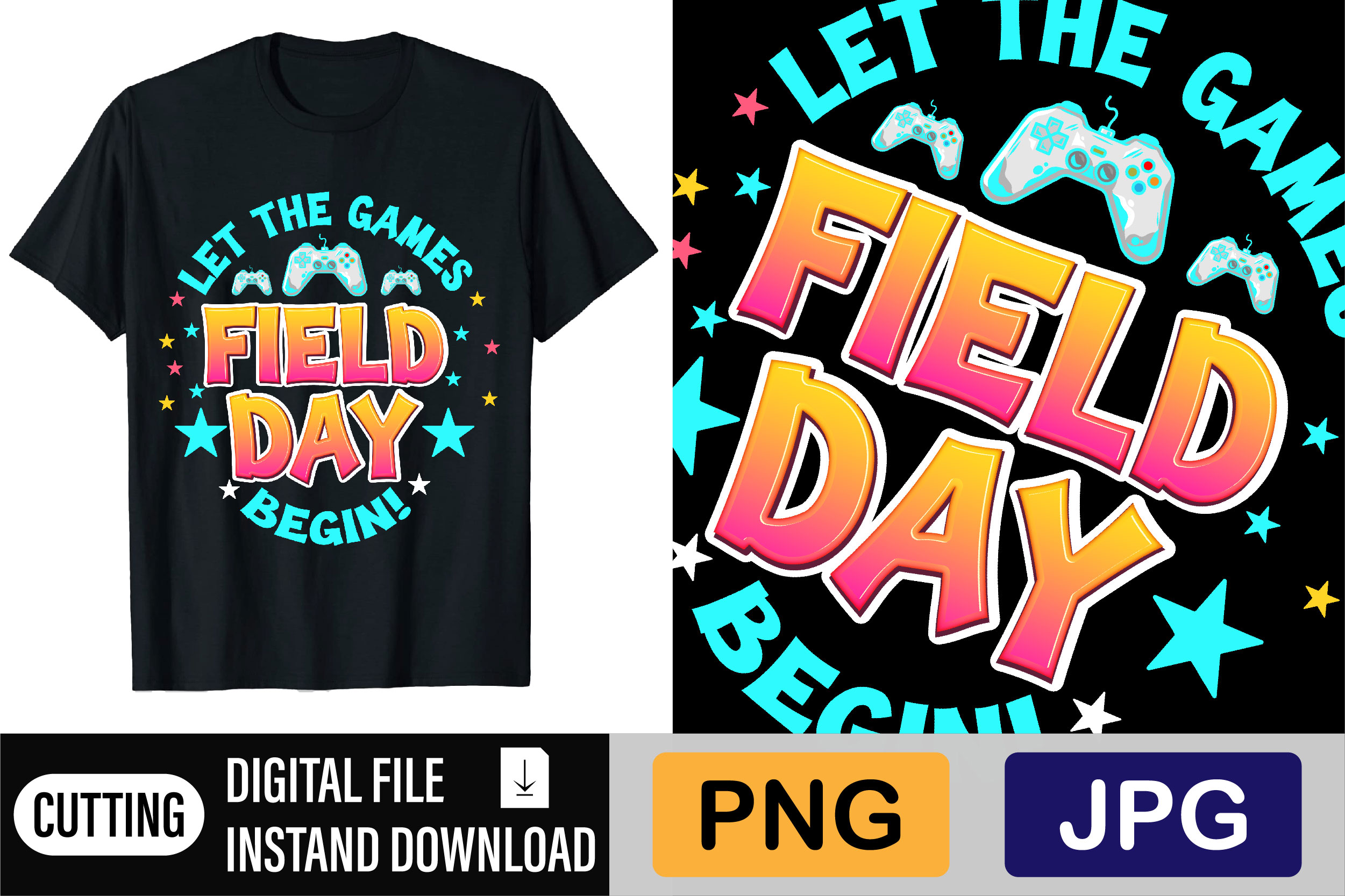 Field Day Let the Games Begins Field Day Vibes Svg (Instant Download) 