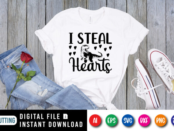 I steal hearts valentines day shirt print template t shirt design for sale