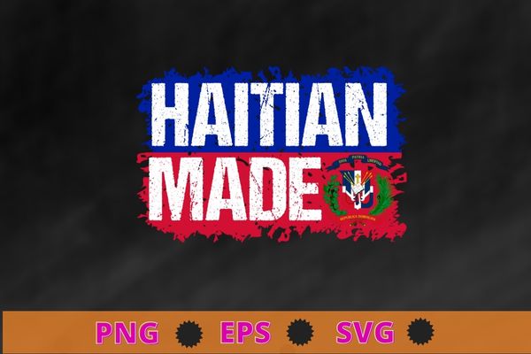 Haitian made haiti pride t-shirt design svg, haiti independence day, haiti flag pride
