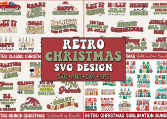 Retro Christmas Svg Design Bundle