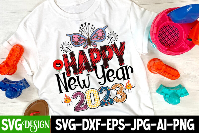 Happy New Year 2023 Sublimation T-Shirt Design , New Year Sublimation Design Bundle,Happy new year sublimation Design,New Year sublimation Bundle,New year bundle, 2023 png, Happy new year png, New Years