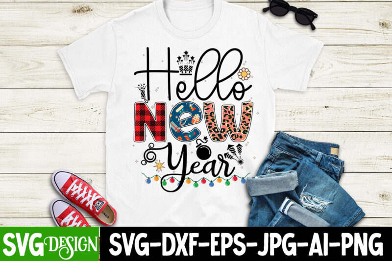 Hello New Year Sublimation T-Shirt Design . Hello New Year Sublimation PNG , New Year Sublimation Design Bundle,Happy new year sublimation Design,New Year sublimation Bundle,New year bundle, 2023 png, Happy